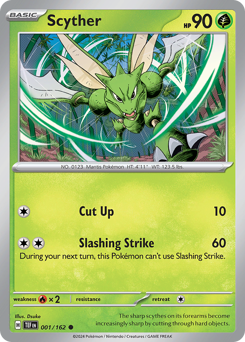 Scyther z edície Temporal Forces, karta č.1