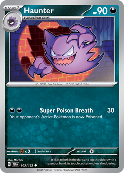 Haunter z edície Temporal Forces, karta č.103