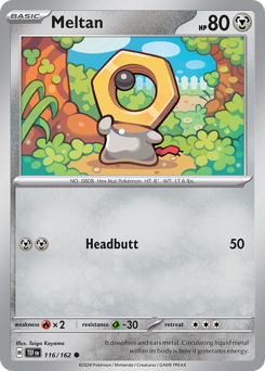 Meltan z edície Temporal Forces, karta č.116