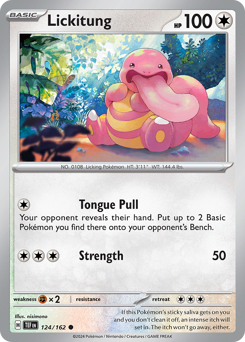 Lickitung z edície Temporal Forces, karta č.124