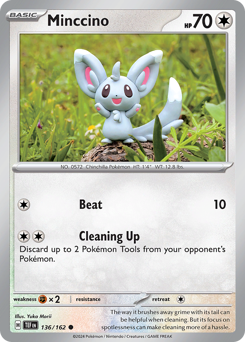 Minccino z edície Temporal Forces, karta č.136