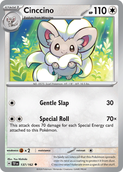 Cinccino z edície Temporal Forces, karta č.137