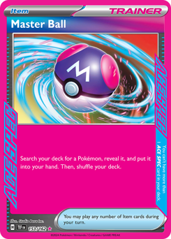 Master Ball z edície Temporal Forces, karta č.153