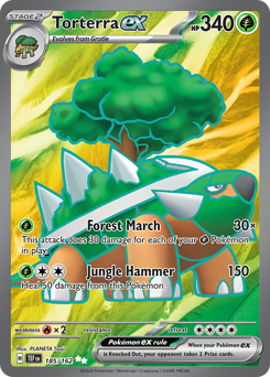 Torterra ex z edície Temporal Forces, karta č.185