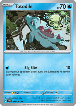 Totodile z edície Temporal Forces, karta č.39