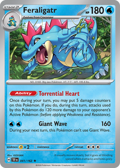 Feraligatr z edície Temporal Forces, karta č.41