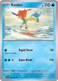 Keldeo z edície Temporal Forces, karta č.44