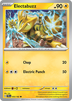 Electabuzz z edície Temporal Forces, karta č.53