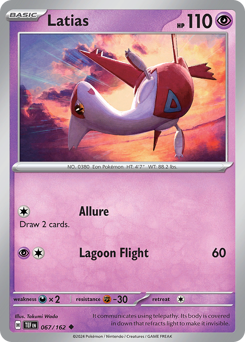 Latias z edície Temporal Forces, karta č.67