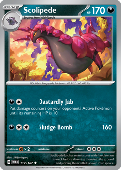 Scolipede z edície Twilight Masquerade, karta č.117