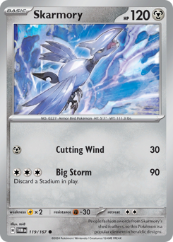 Skarmory z edície Twilight Masquerade, karta č.119
