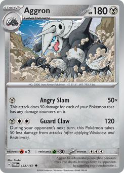 Aggron z edície Twilight Masquerade, karta č.122