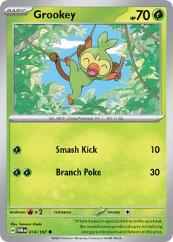 Grookey z edície Twilight Masquerade, karta č.14