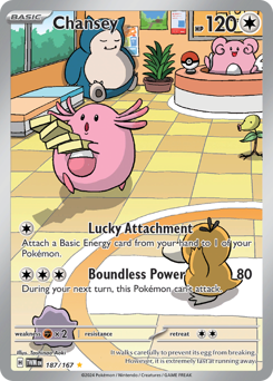 Chansey z edície Twilight Masquerade, karta č.187