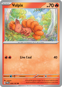 Vulpix z edície Twilight Masquerade, karta č.26