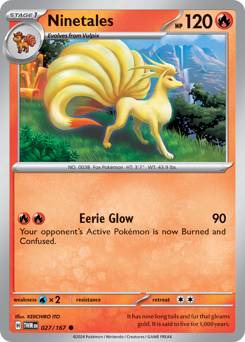 Ninetales z edície Twilight Masquerade, karta č.27