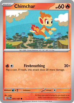 Chimchar z edície Twilight Masquerade, karta č.31