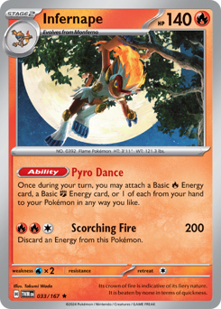 Infernape z edície Twilight Masquerade, karta č.33