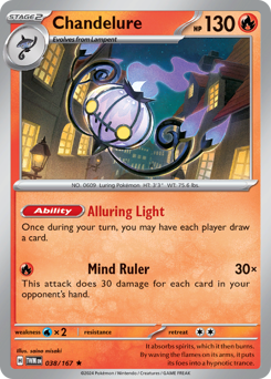 Chandelure z edície Twilight Masquerade, karta č.38