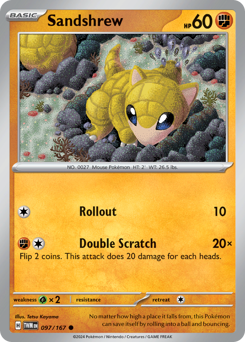 Sandshrew z edície Twilight Masquerade, karta č.97