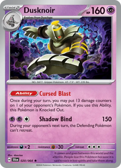 Dusknoir z edície Shrouded Fable, karta č.20