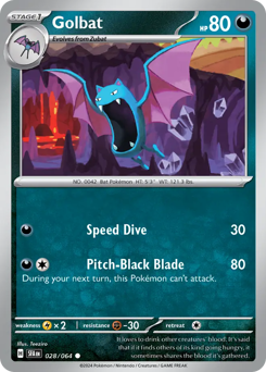 Golbat z edície Shrouded Fable, karta č.28