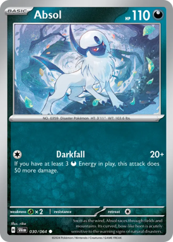 Absol z edície Shrouded Fable, karta č.30