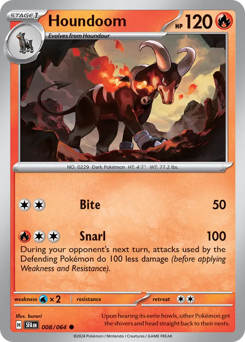 Houndoom z edície Shrouded Fable, karta č.8