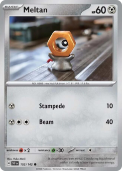 Meltan z edície Stellar Crown, karta č.102