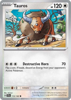 Tauros z edície Stellar Crown, karta č.112