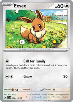 Eevee z edície Stellar Crown, karta č.113
