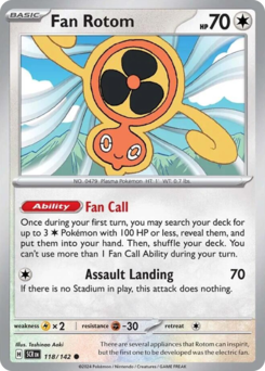 Fan Rotom z edície Stellar Crown, karta č.118