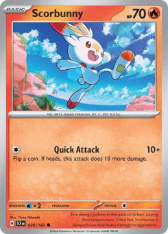 Scorbunny z edície Stellar Crown, karta č.26