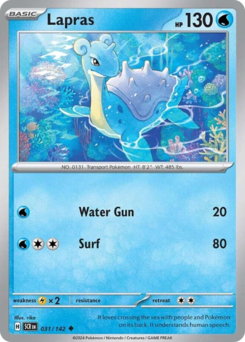 Lapras z edície Stellar Crown, karta č.31