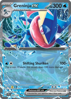 Greninja ex z edície Stellar Crown, karta č.41