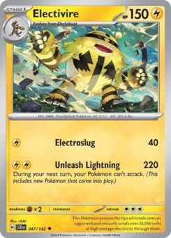 Electivire z edície Stellar Crown, karta č.47