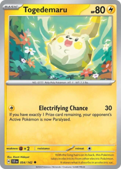 Togedemaru z edície Stellar Crown, karta č.54