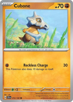 Cubone z edície Stellar Crown, karta č.72