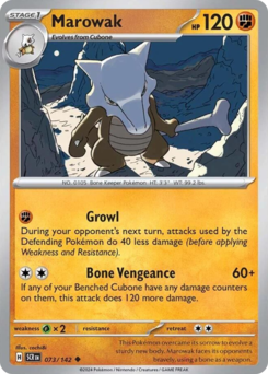Marowak z edície Stellar Crown, karta č.73