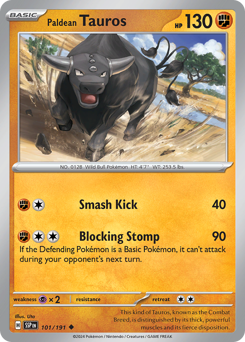 Paldean Tauros z edície Surging Sparks, karta č.101