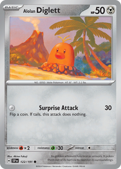 Alolan Diglett z edície Surging Sparks, karta č.122
