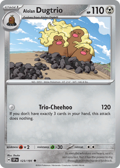 Alolan Dugtrio z edície Surging Sparks, karta č.123
