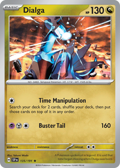 Dialga z edície Surging Sparks, karta č.135
