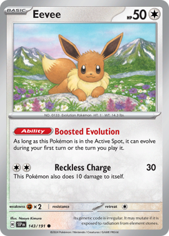 Eevee z edície Surging Sparks, karta č.143