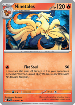 Ninetales z edície Surging Sparks, karta č.17