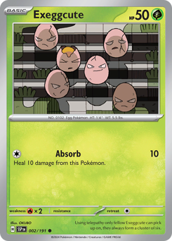 Exeggcute z edície Surging Sparks, karta č.2
