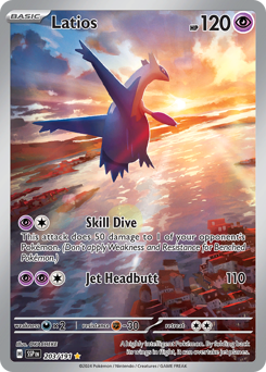 Latios z edície Surging Sparks, karta č.203