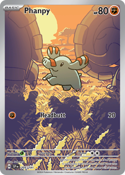 Phanpy z edície Surging Sparks, karta č.205