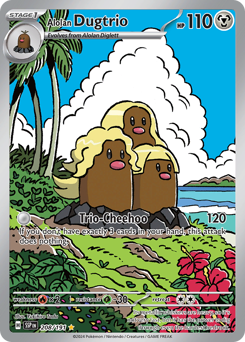 Alolan Dugtrio z edície Surging Sparks, karta č.208