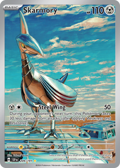 Skarmory z edície Surging Sparks, karta č.209